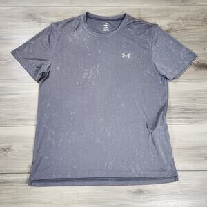 Under Armour T-Shirt Men's Large Gray Launch Splatter Short Sleeve New